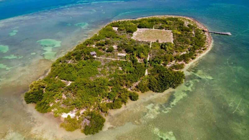 drone photo kayaking at Indian Key Historic State Park in Islamorada