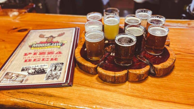 Beer sample at Wisconsin Dells Brewing 