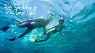 couple snorkeling in Key Largo featured image with text