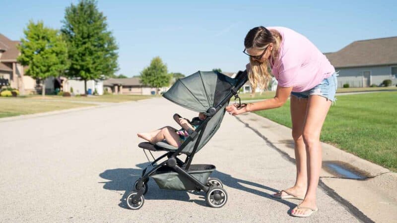 reclining the Aer stroller