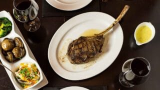Tomahawk steak at Mason Street Grill Steakhouse in Milwaukee
