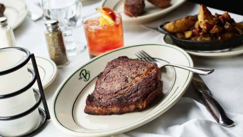 Steak and old fashioned at Mr. B's steakhouse in Brookfield