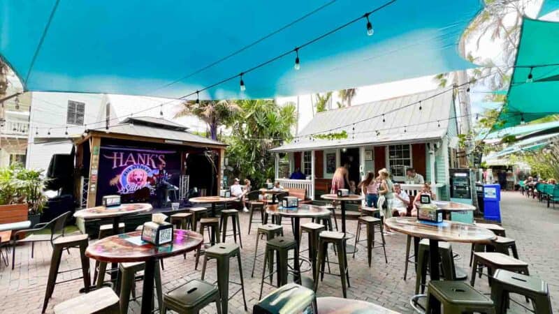 Hanks hair of the dog bar in Key West patio