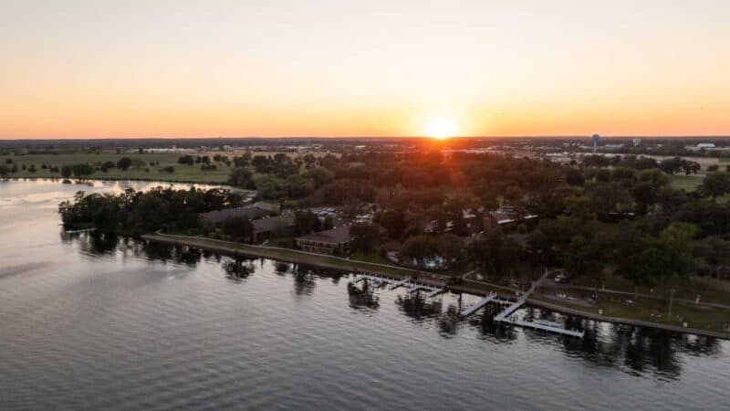 Aerial View of Lake Lawn resort near Lake Geneva Wisconsin - Places to stay