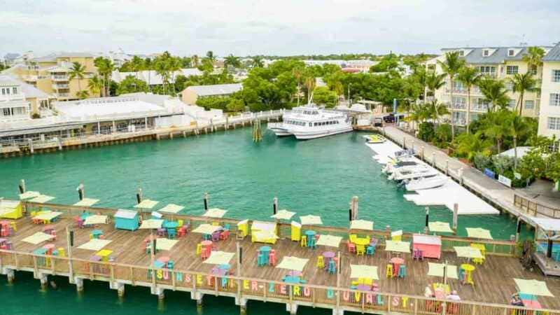 Aerial photo Sunset Pier Duval Street Key West