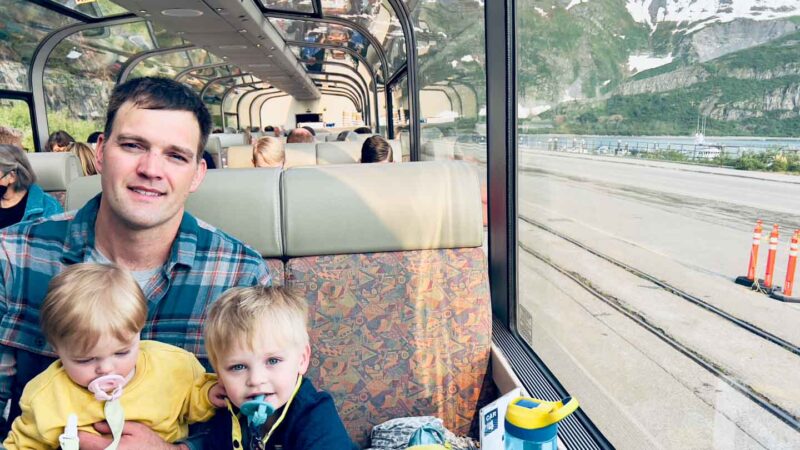 Whittier to Anchorage Train with Family