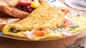Egg omelette breakfast restaurant