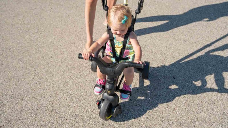 1 year old on Doona trike