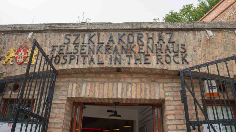 Enterance to the Hospital in the Rock Museum in Budapest
