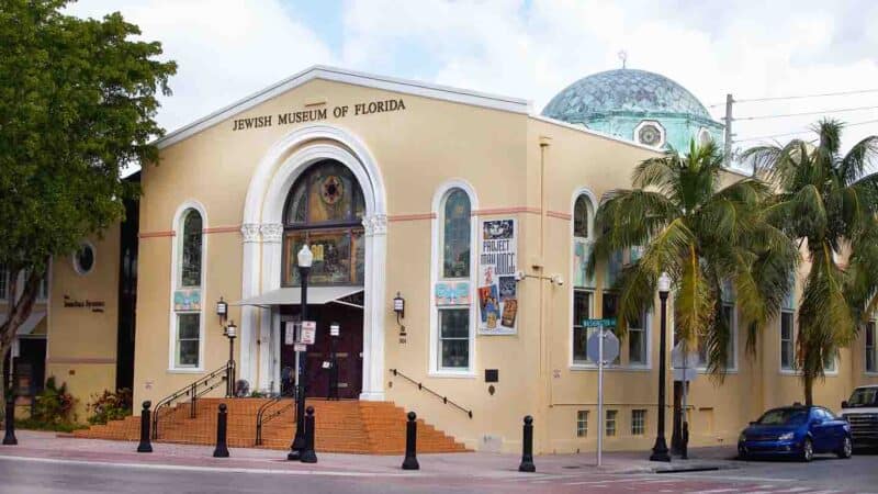 Yellow exterior of the Florida Jewish Museum located in Miami