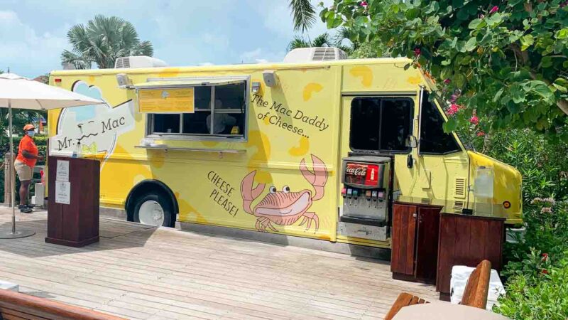Mr Macs Mac n Cheese truck at Beaches Resorts in the Turks and Caicos