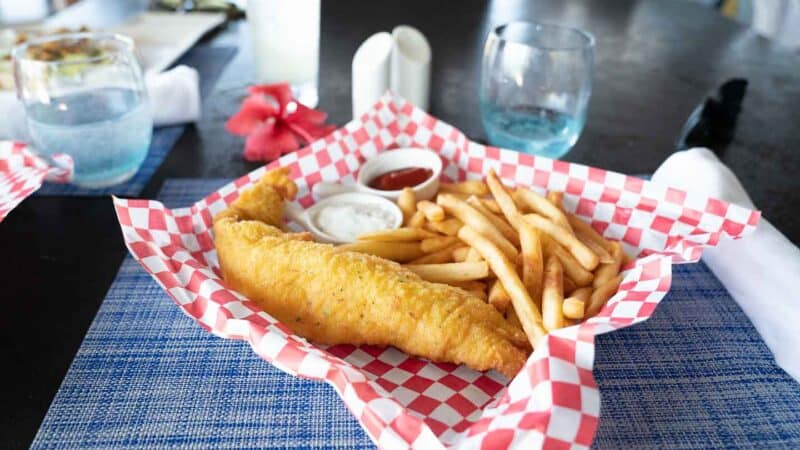 fish and chips at Neptunes Beaches Reosrt