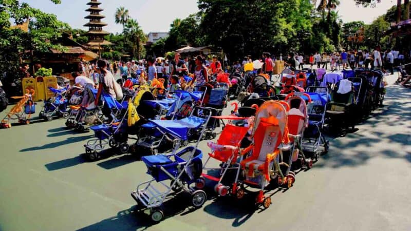 stroller parking at Disney