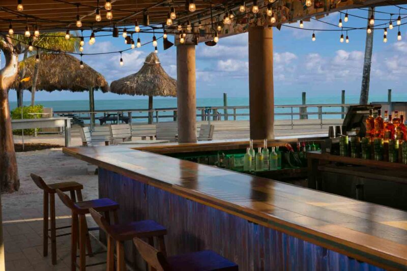 Holiday Isla Tiki Bar Islamorada on waterfront