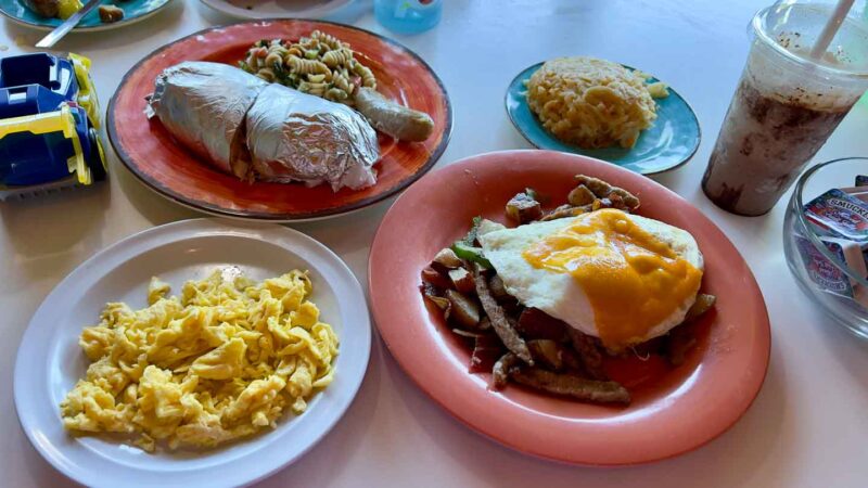 eggs, breakfast burrito, coffee and more at Midway Cafe breakfast restaurant in Islamorada