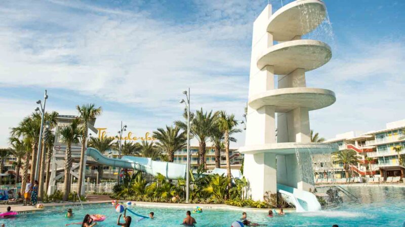 pool slide at Cabana Bay Beach Resort Universal Orlando