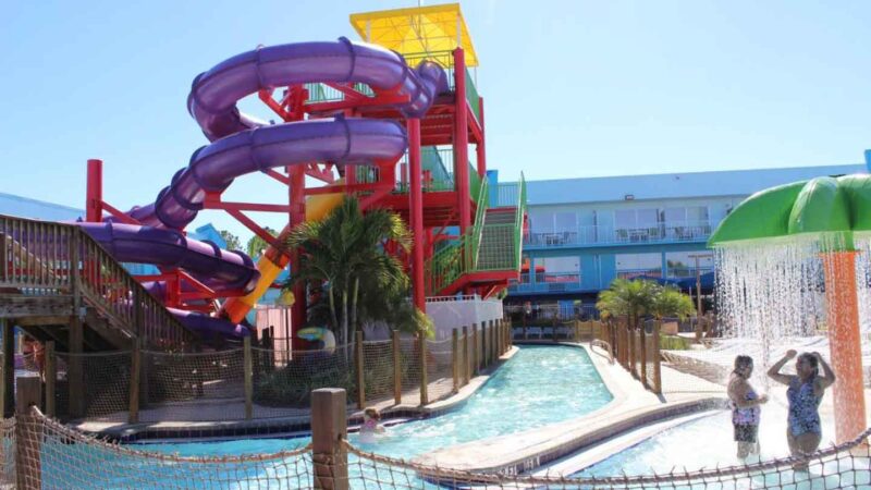 slides at Flamingo Waterpark Resort in Orlando