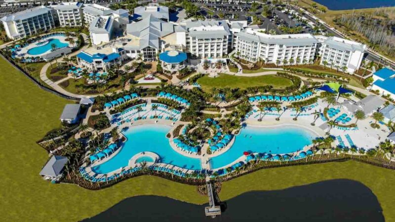 Aerial view of Mararittaville Resort in Orlando Florida
