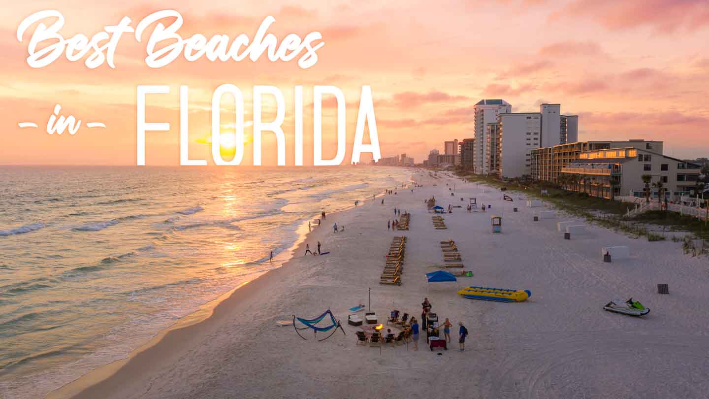 drone photo of the best beaches in Florida - Featured Image