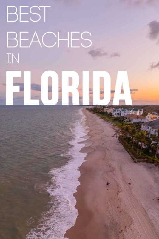 drone photo of the best beaches in florida - Pin
