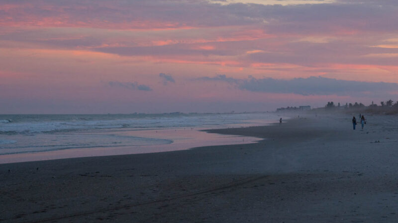 View of Cocoa beach at sunset - Best Beaches in FL