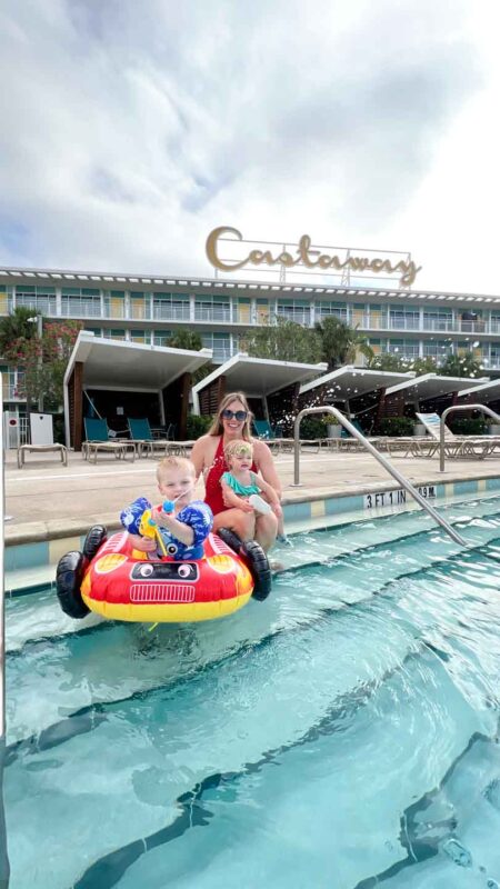 mother and kids at Cabana Bay Beach Resort Pool 