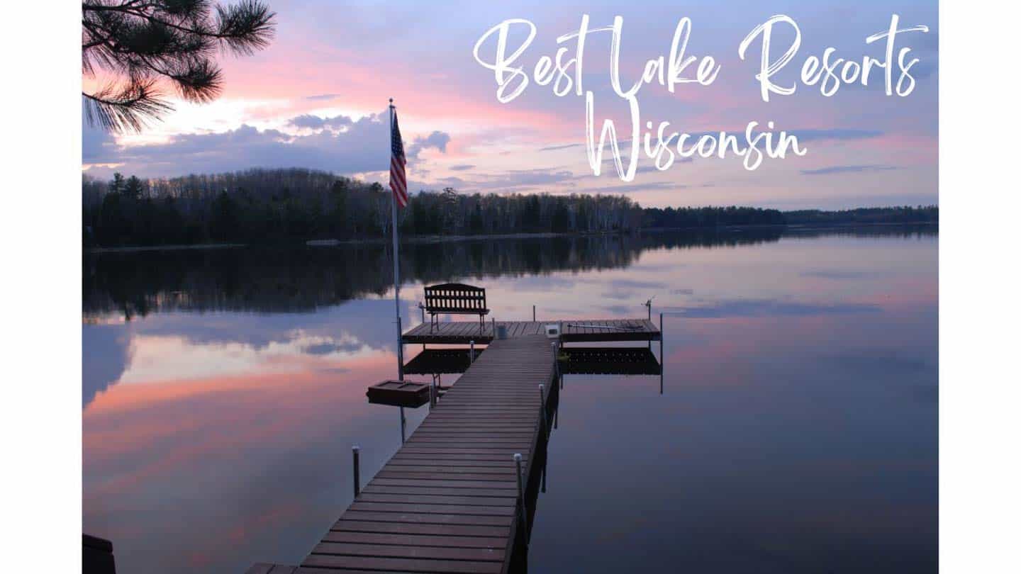 Sunset at a lake resort in Wisconsin