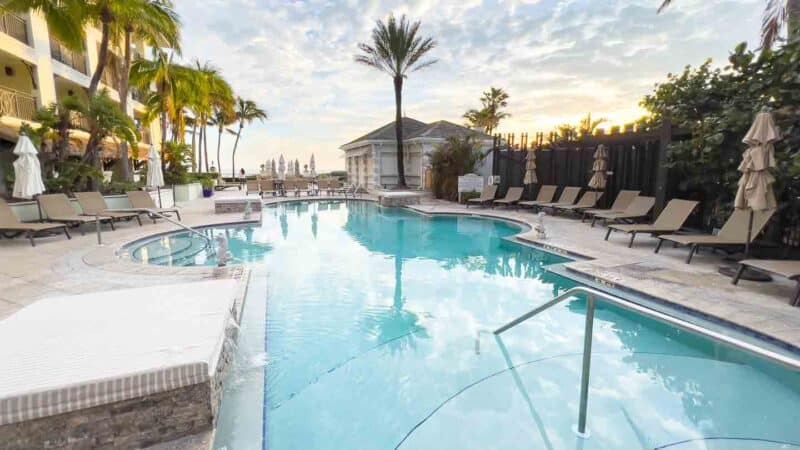 View of the Pool at the Kimpton Vero Beach at sunrise