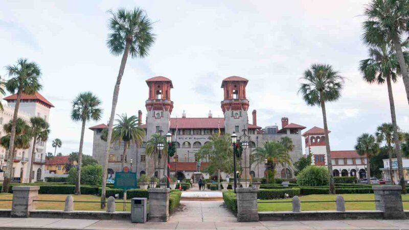 View of the exterior of the Lightner Museum in St. Augustine Florida