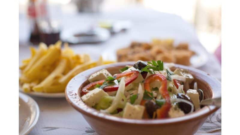 Greek Salad at Mythos Restaurant Universal Orlando