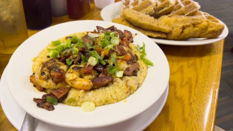 Shrimp and Grits at Harriettes Restaurant in Key Largo