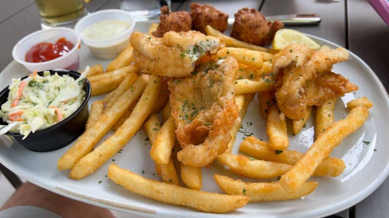 fish fry plat at STIX restaurant in Ludington