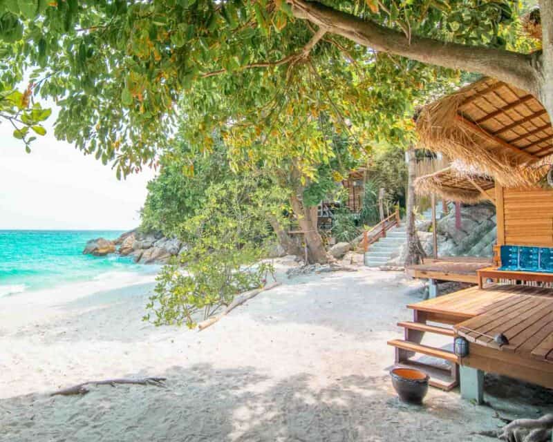 View of ten moons on Koh Lipe island sunrise beach - top places to stay