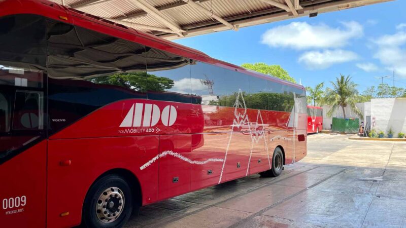 Ado bus at Cancun Airport