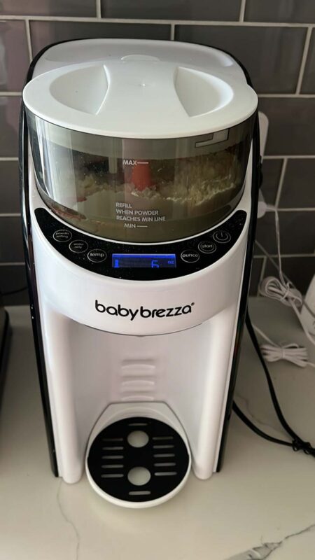 Baby Brezza Pro Advanced machine on counter