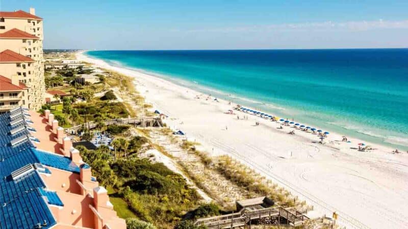 Aerial view of Destin Beach