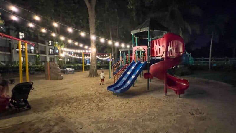 Beaches Negril Playground at the resort at night