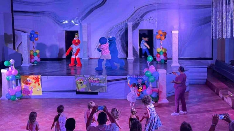 Sesame Street Characters on the Big Top Theater at Beaches for the nightly entertainment show