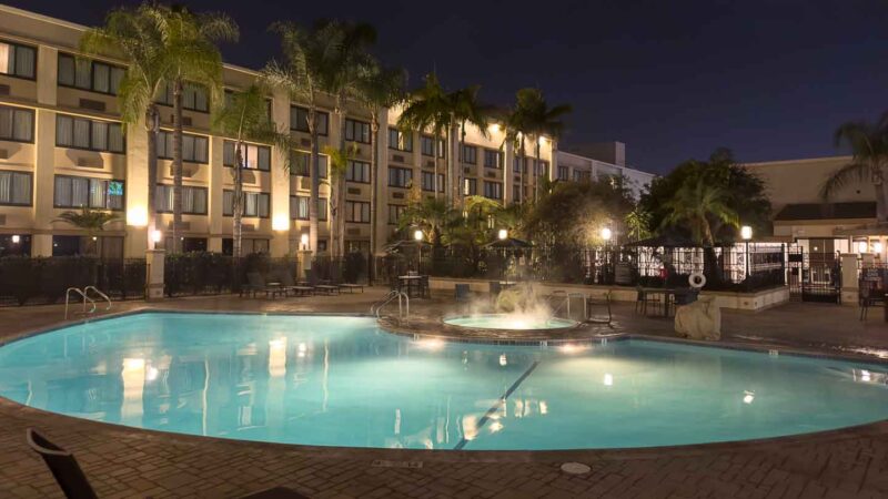 Double Tree pool and hot tub in Buena Park CA