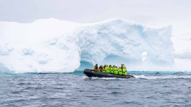 Atlas Ocean Voyages Zodiac in Antarctica