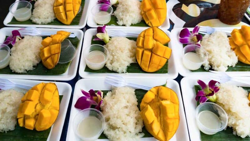 mango sticky rice in Thailand