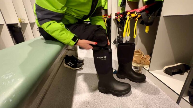 waterproof Antarctica boots provided by cruise ship